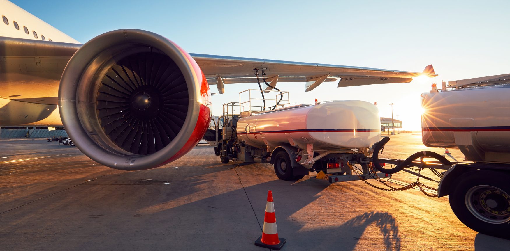 Airplane fueling Cirium aviation analytics and on-time performance.