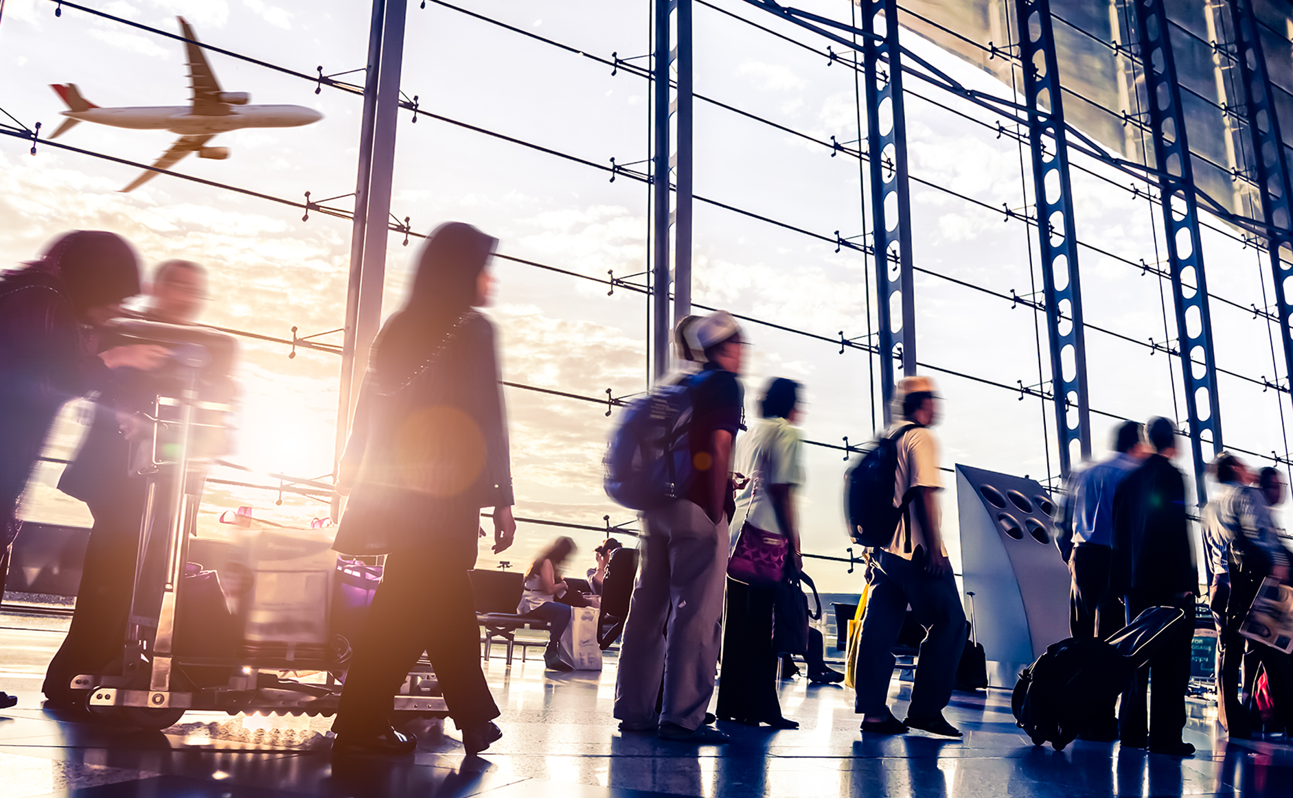 business travelers as part of a corporate travel program