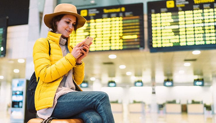 tourist at airport