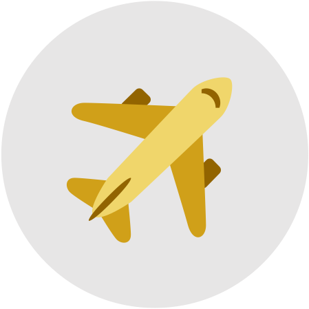 Airline operations icon showing a plane