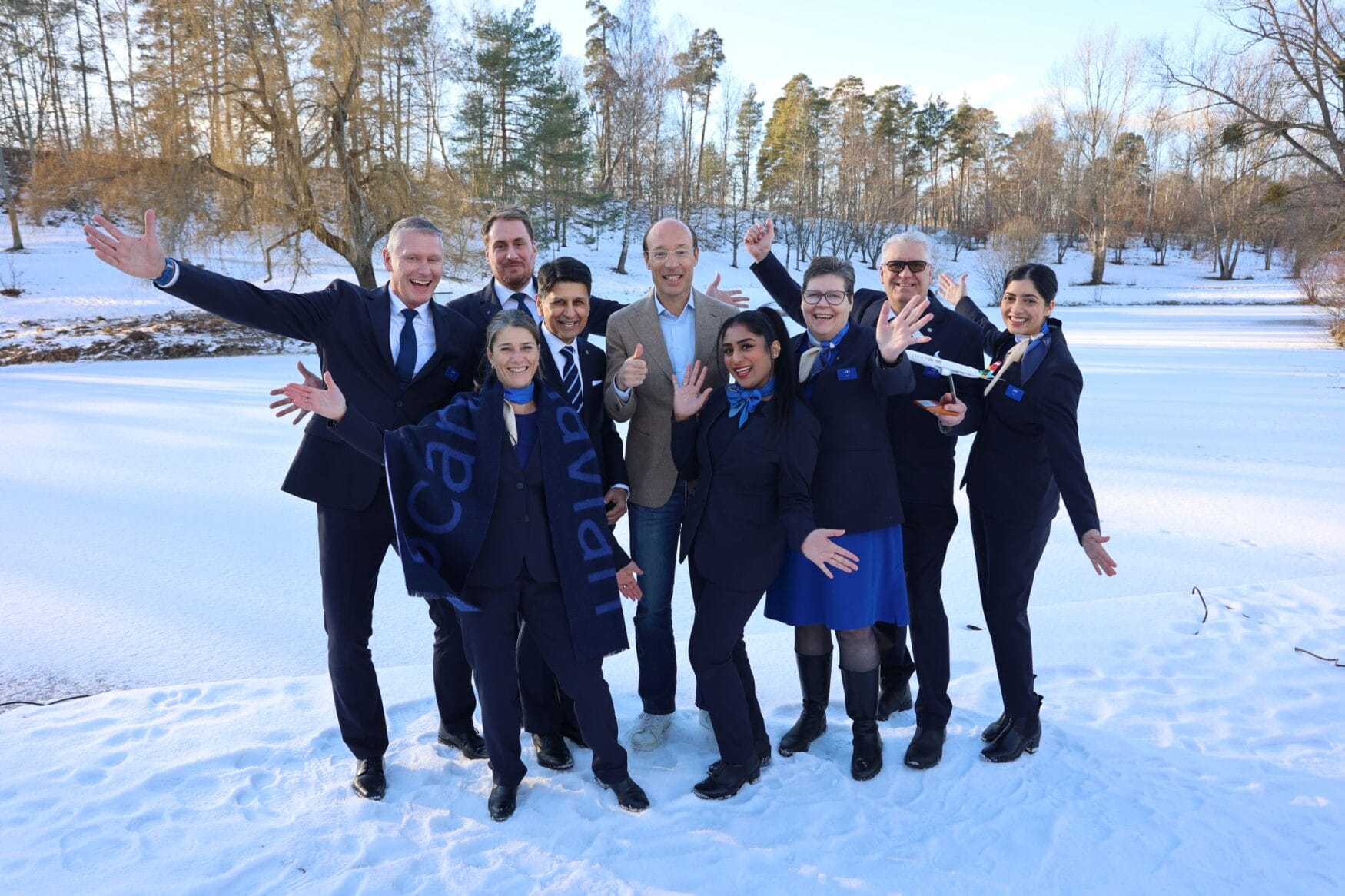 The team at SAS enjoys the snow.